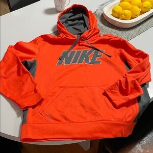 Nike Bright Orange Hoodie with Dark Gray Accents. Perfect condition